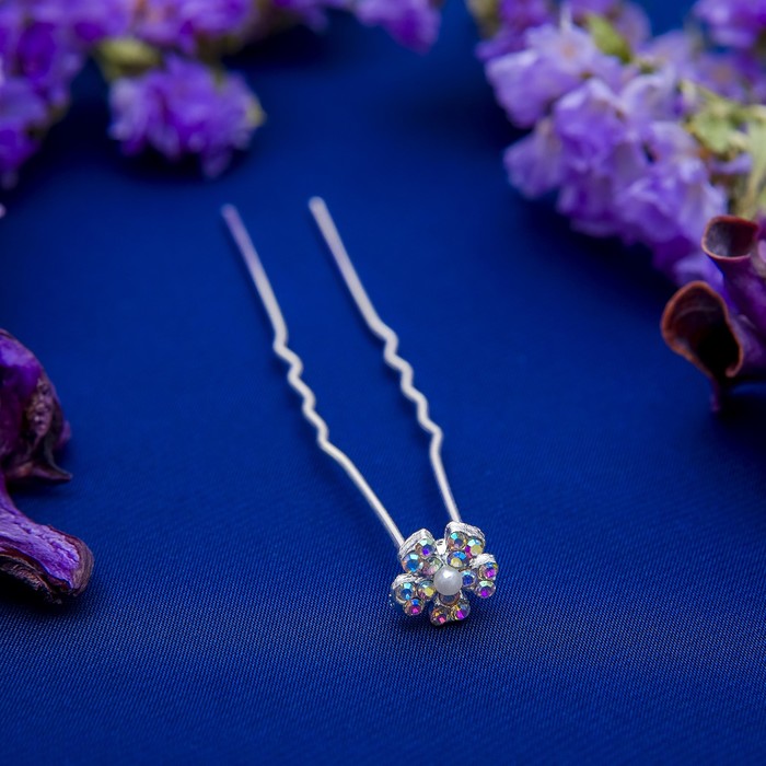 Шпилька для волос "Белая ромашка"