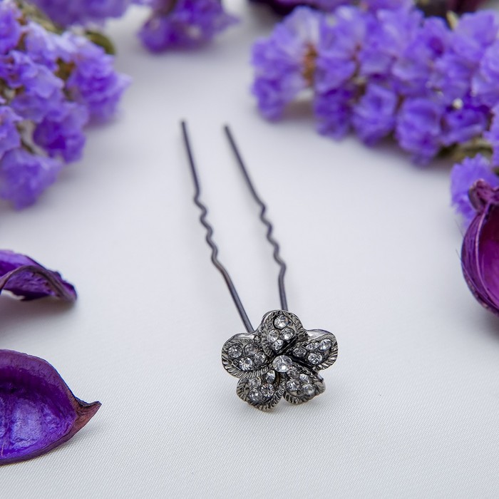 Шпилька для волос "Ночная незабудка"