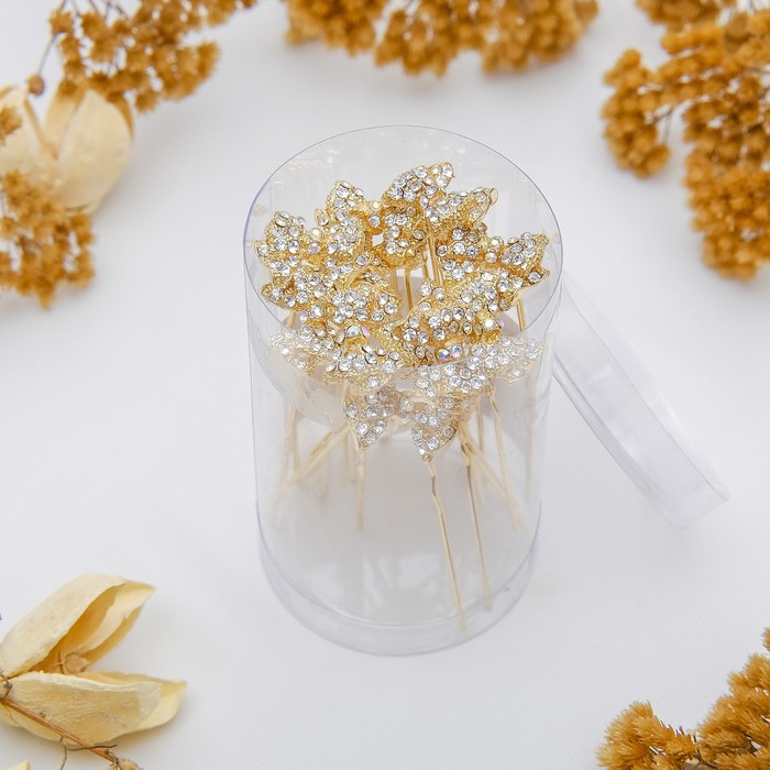 Шпилька для волос "Бант" со стразами