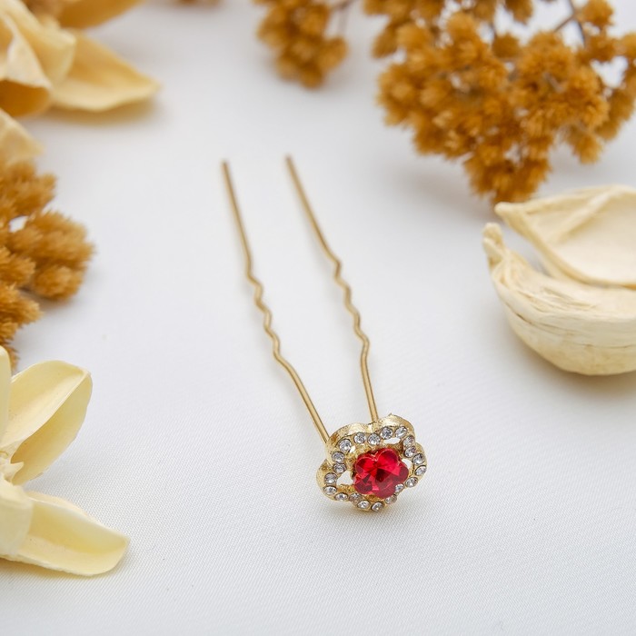 Шпилька для волос "Огненный цветок"