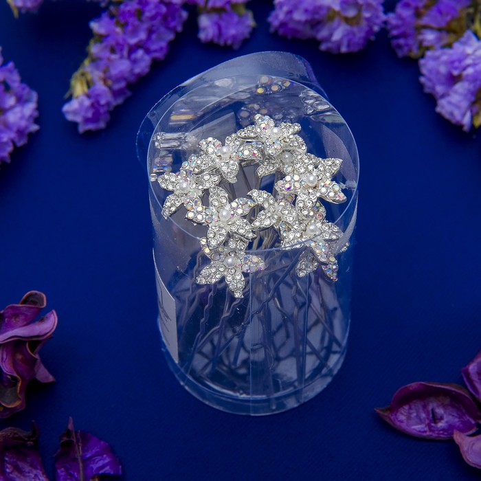 Шпилька для волос "Зимний цветок"