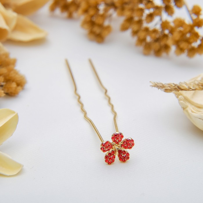 Шпилька для волос "Аленький цветочек"