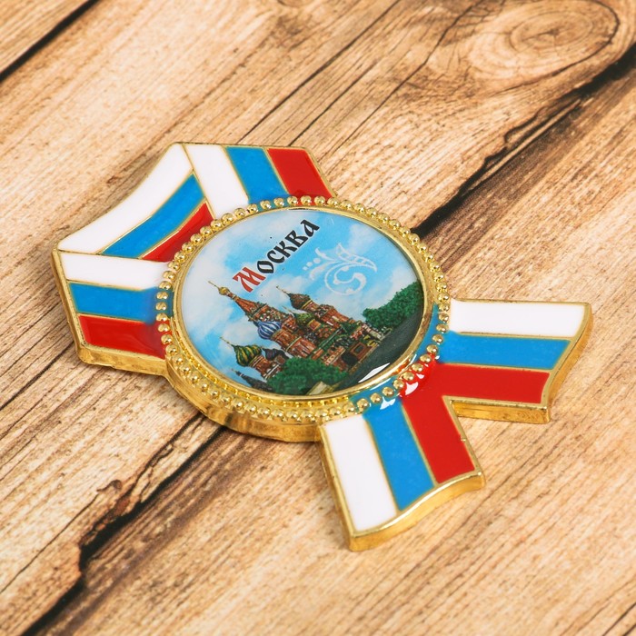 Магнит в форме ордена «Москва» (Собор Василия Блаженного), 4.2 х 5.8 см