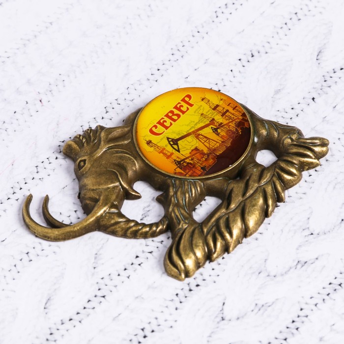 Магнит в форме мамонта «СЕВЕР» (нефтяная вышка), 6.3 х 5 см