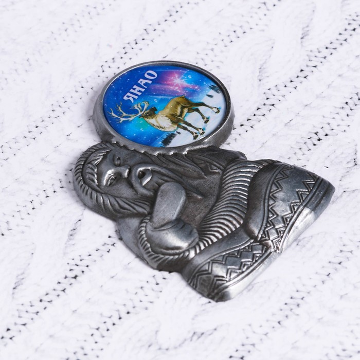 Магнит в форме шамана "ЯНАО" (северное сияние), 5 х 6 см