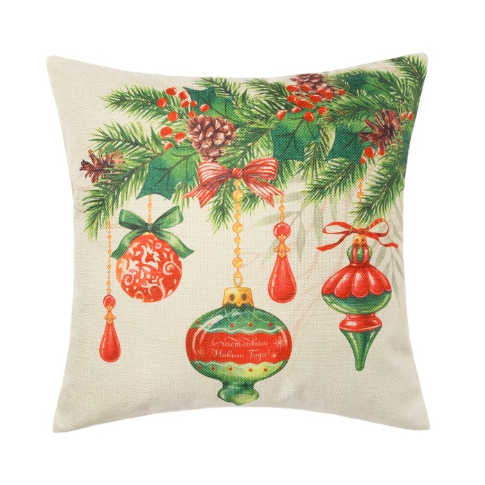 Наволочка декоративная "Этель" Счастливого года 40х40 см, рогожка, 100% пэ