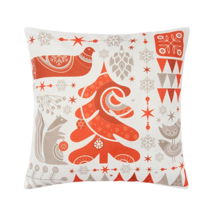 Наволочка декоративная "Этель" Scandy 40х40 см, рогожка, 100% пэ