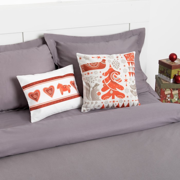 Наволочка декоративная "Этель" Scandy 40х40 см, рогожка, 100% пэ