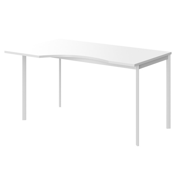 Стол эргономичный Imago S СА-2S(L), 1400х900х755 мм, белый/белый полуматовый