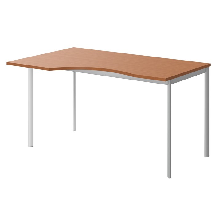 Стол эргономичный Imago S СА-2S(L), 1400х900х755 мм, груша ароза/алюминий