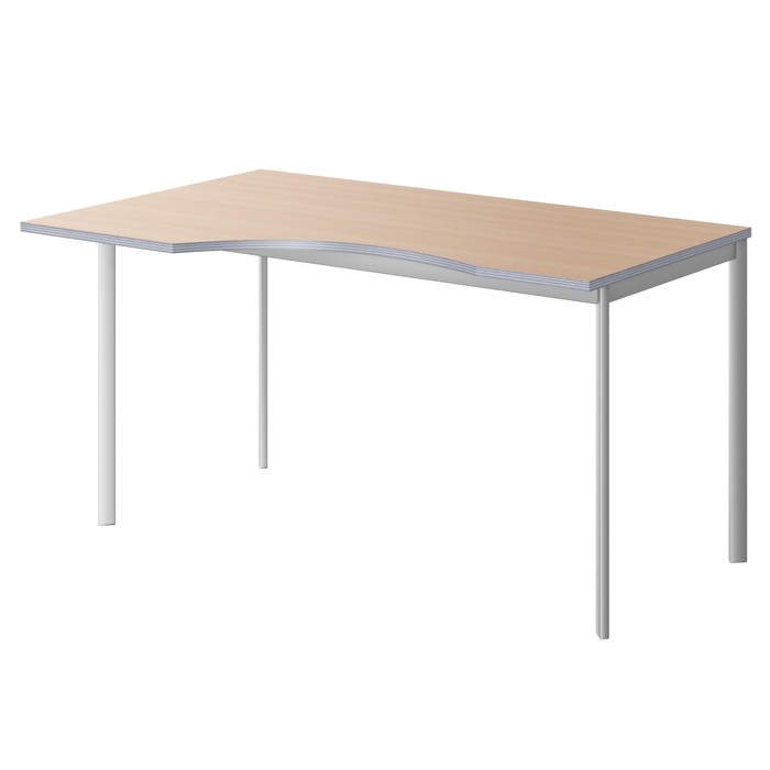 Стол эргономичный Imago S СА-2S(L), 1400х900х755 мм, клён/алюминий