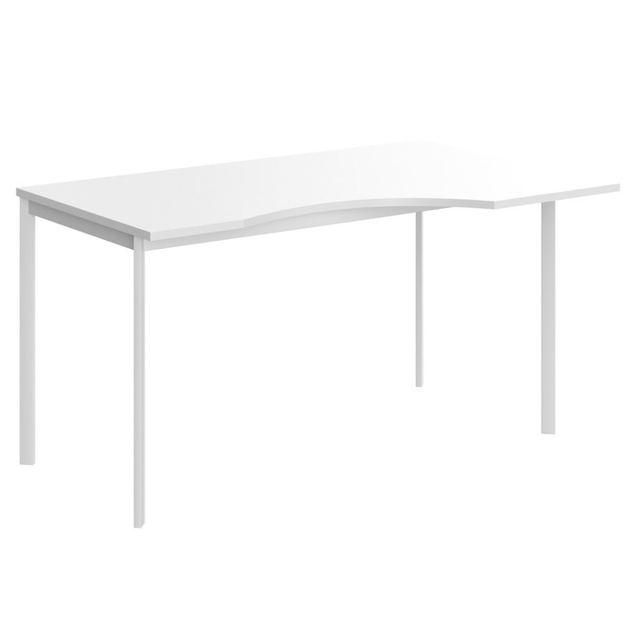 Стол эргономичный Imago S СА-2S(R), 1400х900х755 мм, белый/белый полуматовый