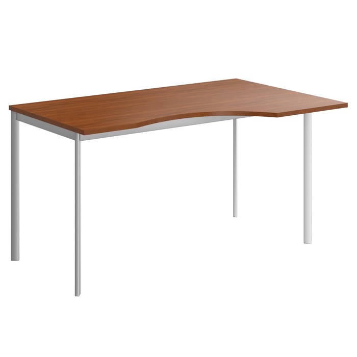Стол эргономичный Imago S СА-2S(R), 1400х900х755 мм, орех французский/алюминий