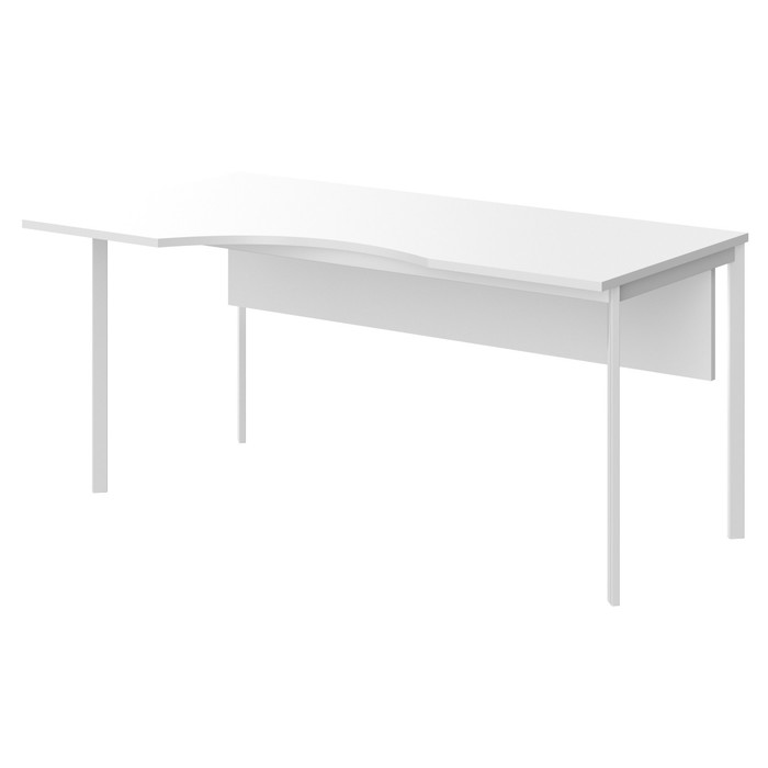 Стол эргономичный Imago S СА-2SD(L), 1400х900х755 мм, белый/белый полуматовый