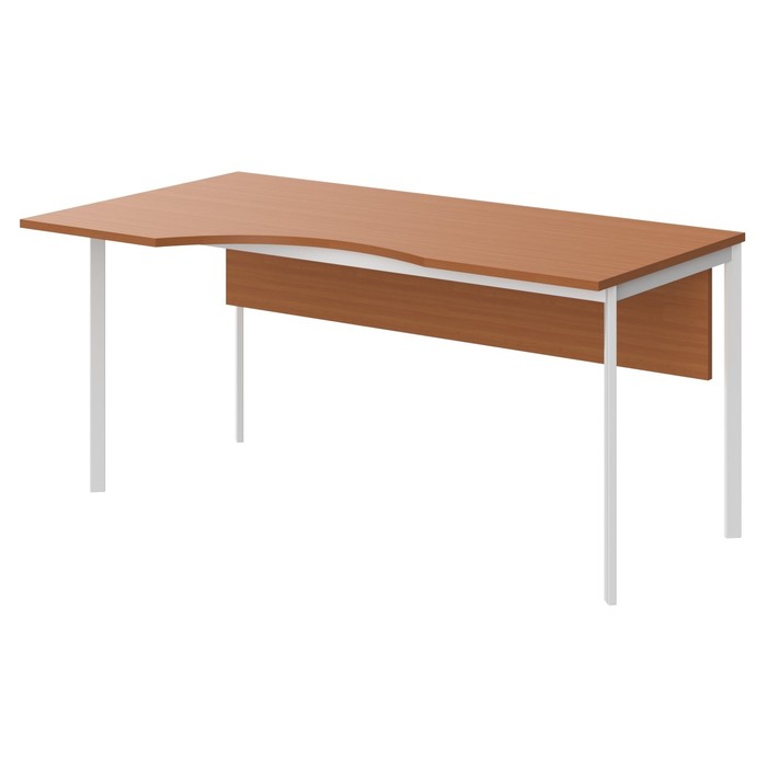 Стол эргономичный Imago S СА-2SD(L), 1400х900х755 мм, груша ароза/белый полуматовый