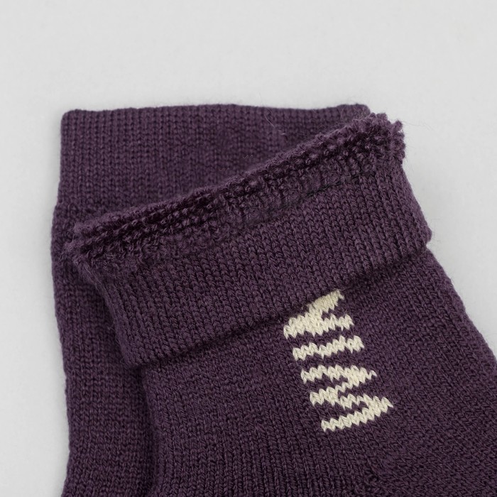 Носки детские шерстяные, цвет цвет фиолетовый, размер 14-16