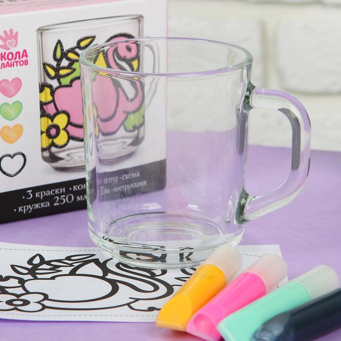 Роспись кружки витражными красками "Фламинго"