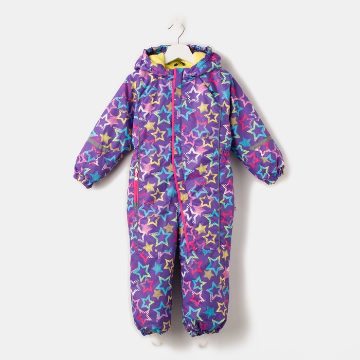 Комбинезон детский КМ31018-09, цвет фиолетовый/звёзды, рост 110 см