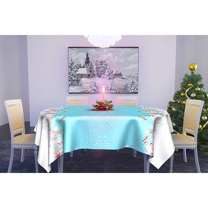 Скатерть "Белый Снег" 145х145 см