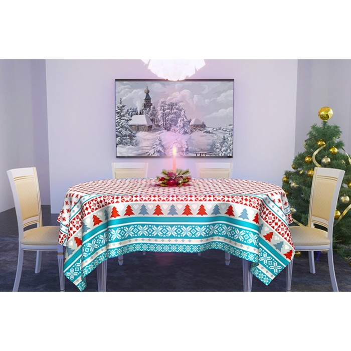 Скатерть "Зимняя" 07 145х145 см
