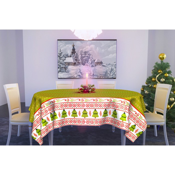 Скатерть "Ёлочка" 145х145 см