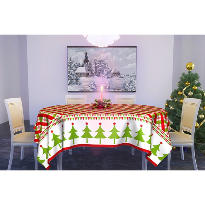 Скатерть "Ёлочка" 145х145 см