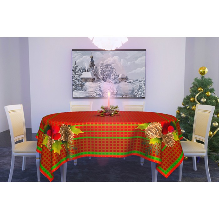 Скатерть "Праздник" 145х145 см