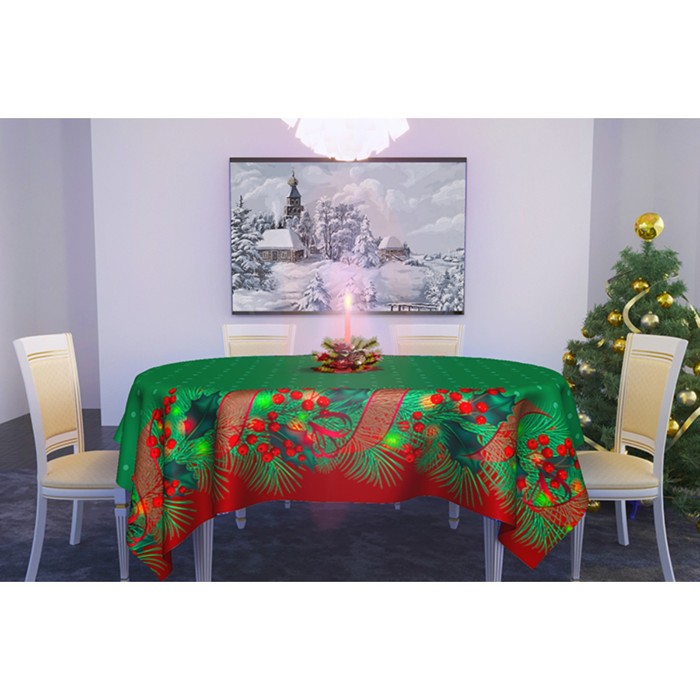 Скатерть "Снегопад 145х145 см