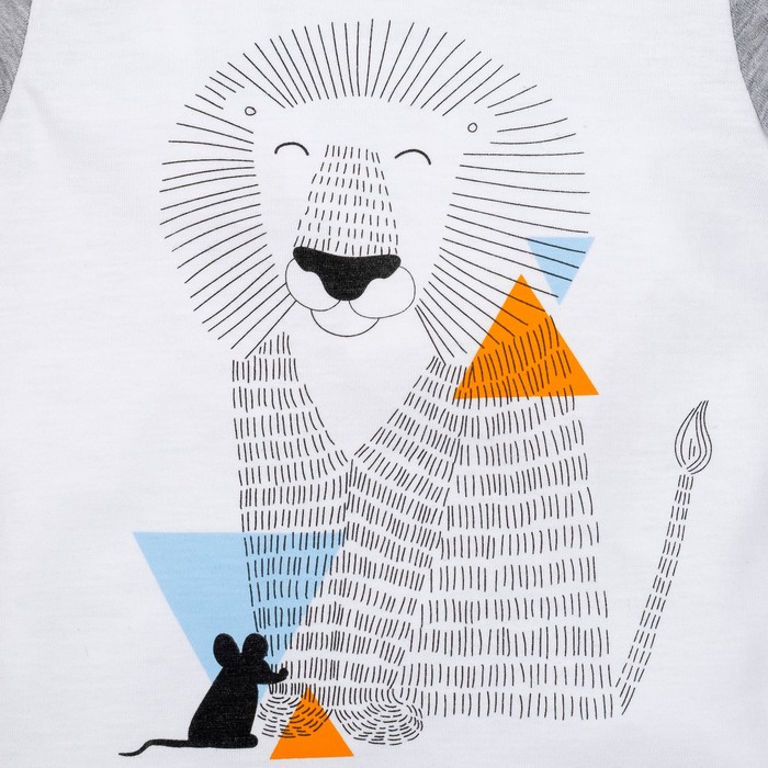 Комплект: футболка и трусы под памперс Крошка я "Сафари", рост 74-80см (9-12мес)