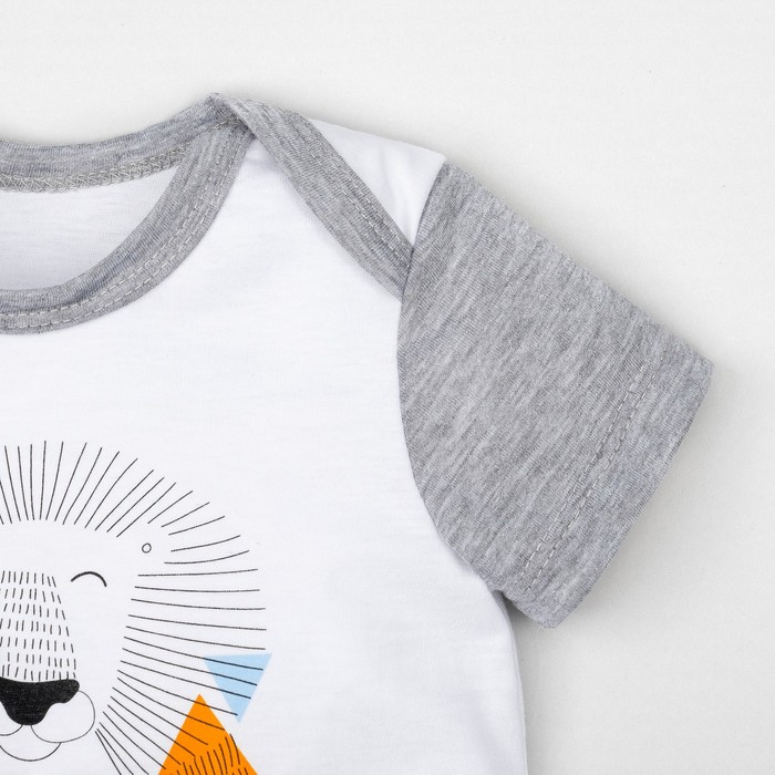 Комплект: футболка и трусы под памперс Крошка я "Сафари", рост 74-80см (9-12мес)