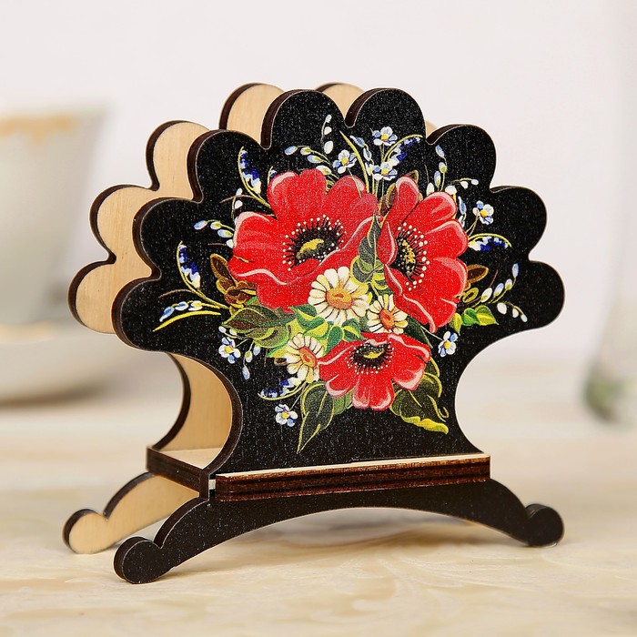 Салфетница «Маки», 11,2×10,3×4 см