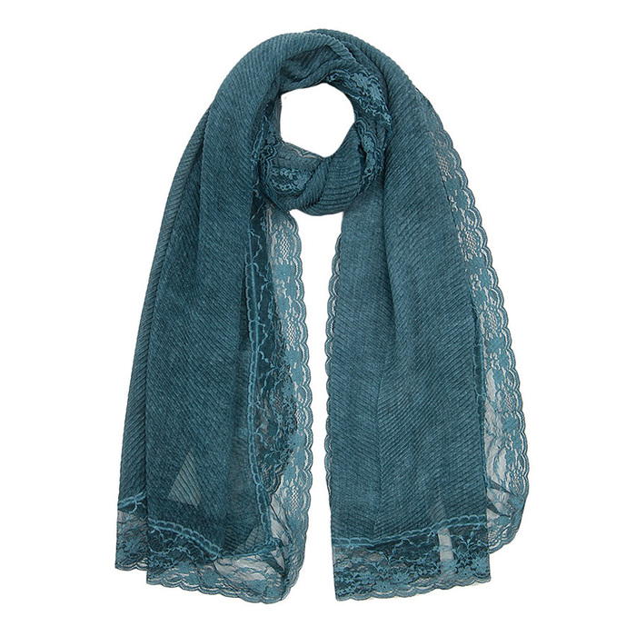 Палантин женский PC4057_17 цвет морская волна, р-р 70x190