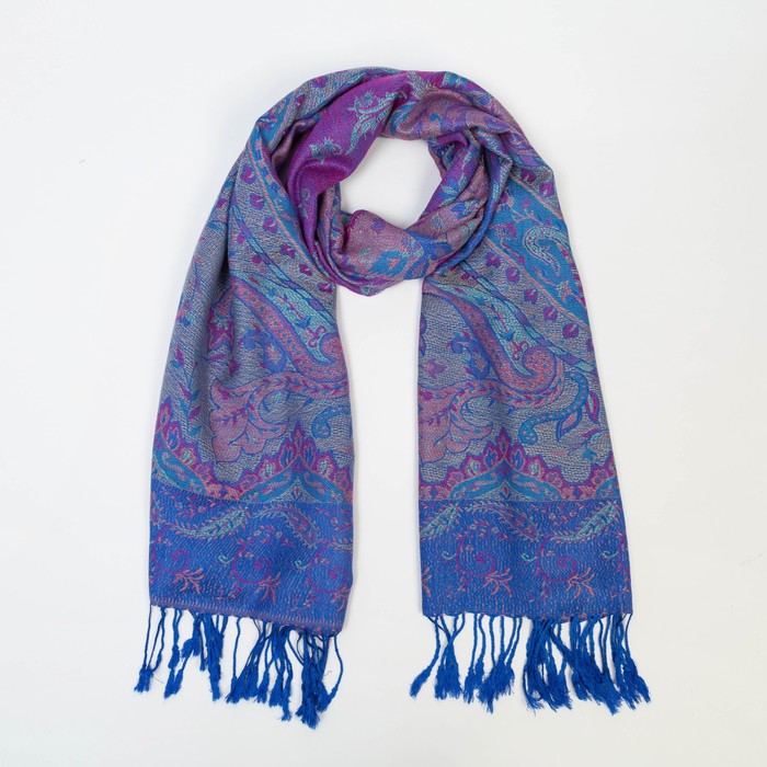 Палантин женский PJ1801_05 цвет синий, р-р 68x175