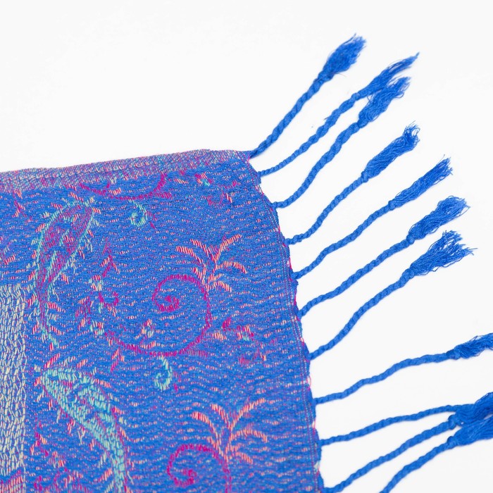 Палантин женский PJ1801_05 цвет синий, р-р 68x175