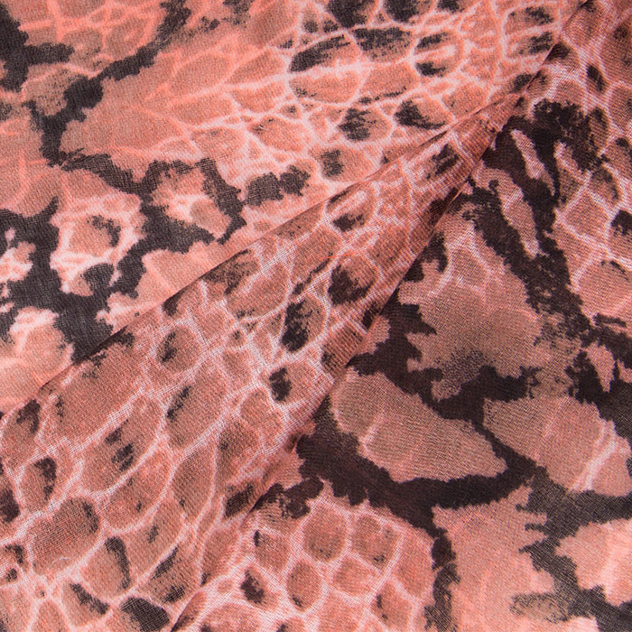 Палантин женский PP1503_13-1 цвет коралловый, р-р 95x180