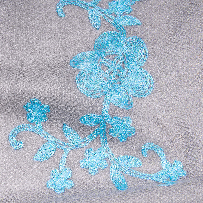 Палантин с вышивкой PC3889_C1 цвет серый, р-р 70x180