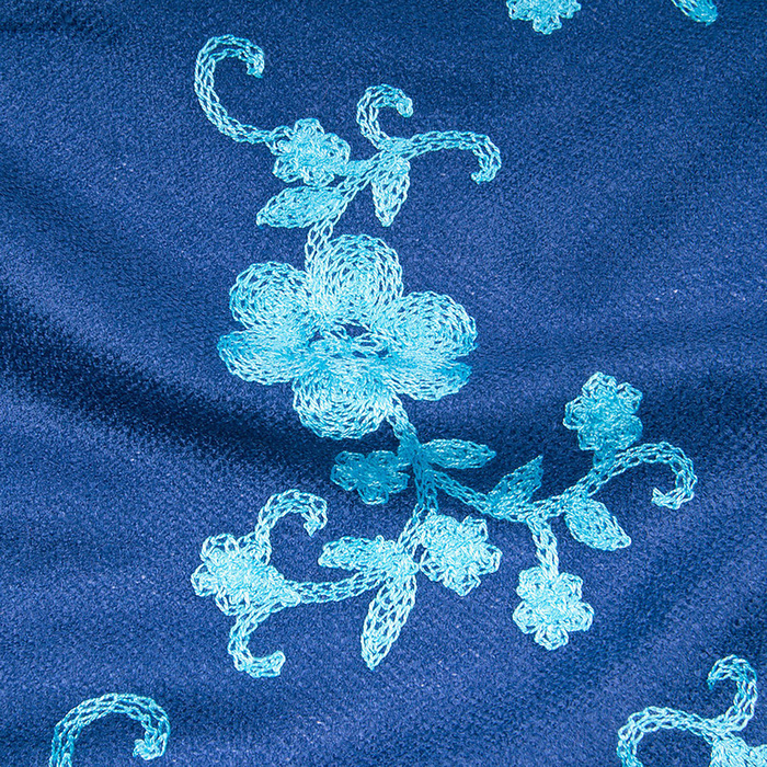 Палантин с вышивкой PC3889_C3 цвет синий, р-р 70x180