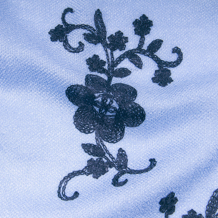 Палантин с вышивкой PC3889_C7 цвет голубой, р-р 70x180