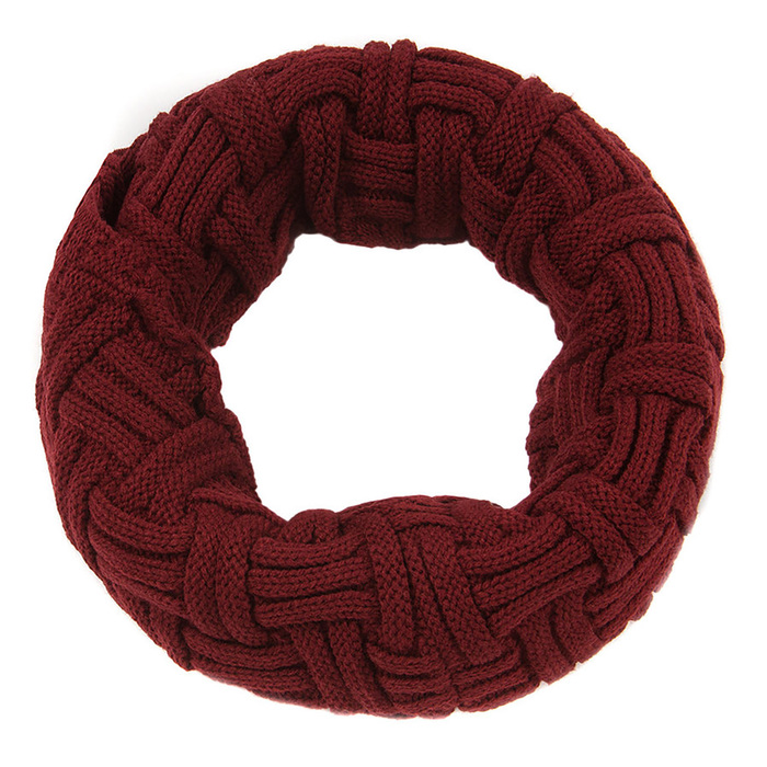 Шарф-труба женский V2725_M8 цвет бордовый, р-р 24x33