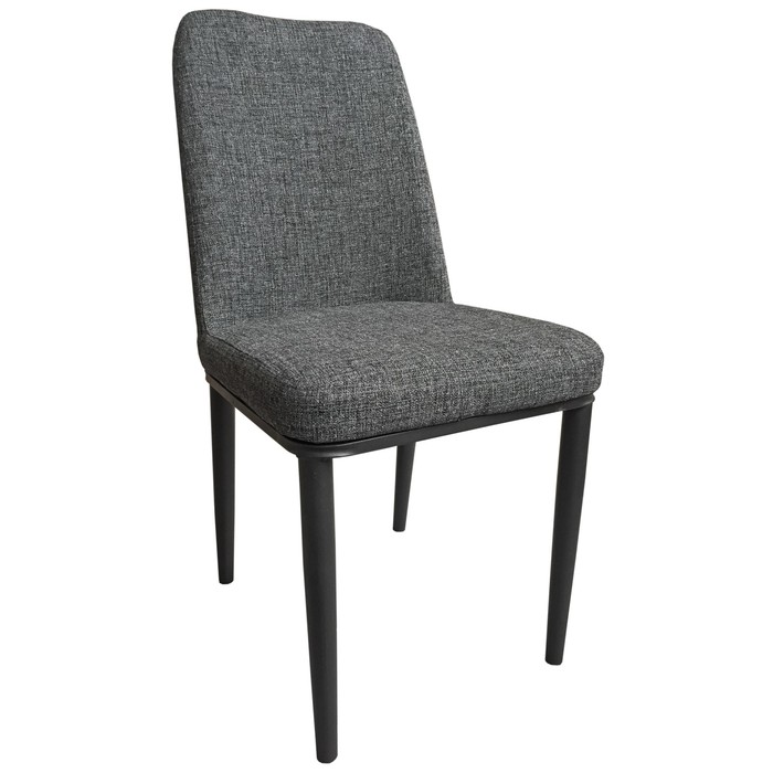 Стул Y-117, 420х430х900 мм, каркас металл чёрный, обивка кожзам, цвет тёмно-серый