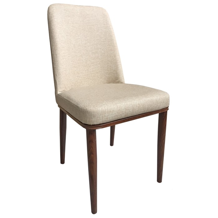 Стул Y-117, 420 х 430 х 900 мм, каркас металл тёмный орех, обивка кожзам, цвет бежевый