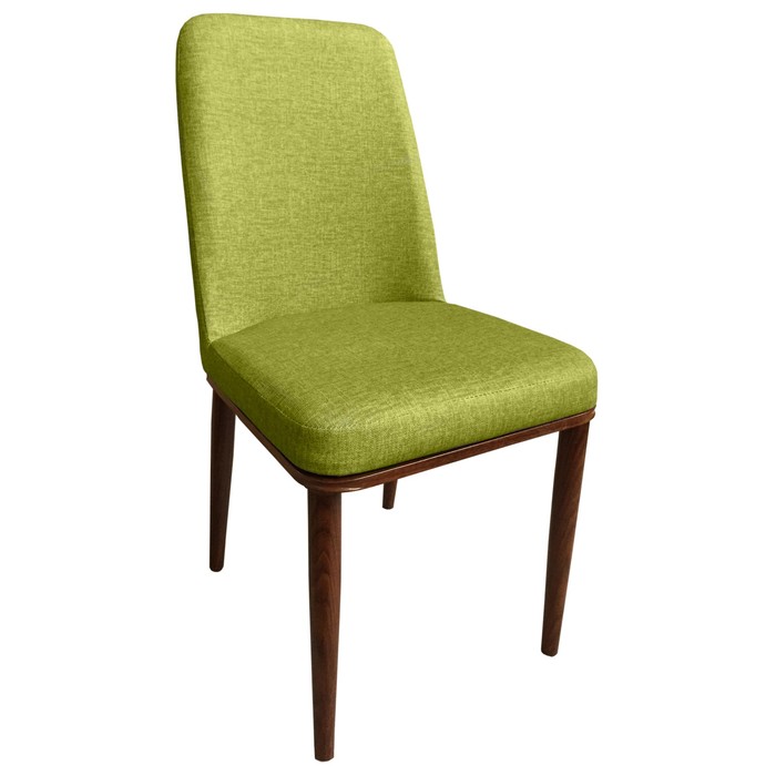 Стул Y-117, 420 х 430 х 900 мм, каркас металл тёмный орех, обивка кожзам, цвет зелёный