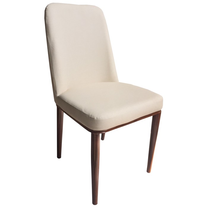 Стул Y-117, 420 х 430 х 900 мм, каркас металл тёмный орех, обивка кожзам, цвет кремовый