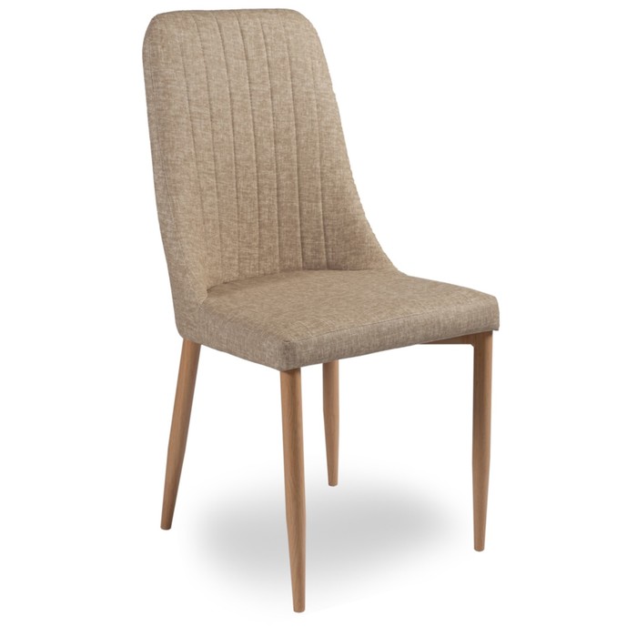 Стул Y-223, 400 х 460 х 900 мм, каркас металл светлый дуб, обивка кожзам, цвет бежевый