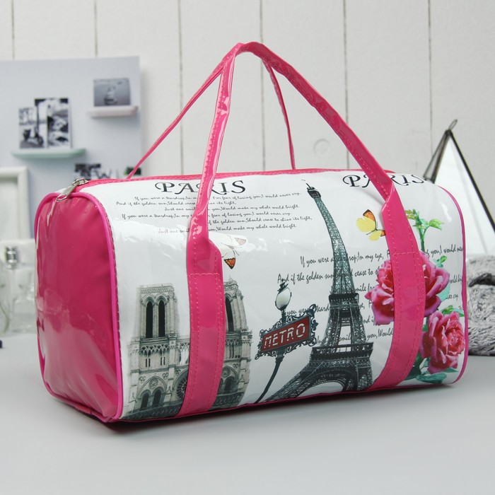 Сумка женская, отдел на молнии, ручки, цвет малиновый