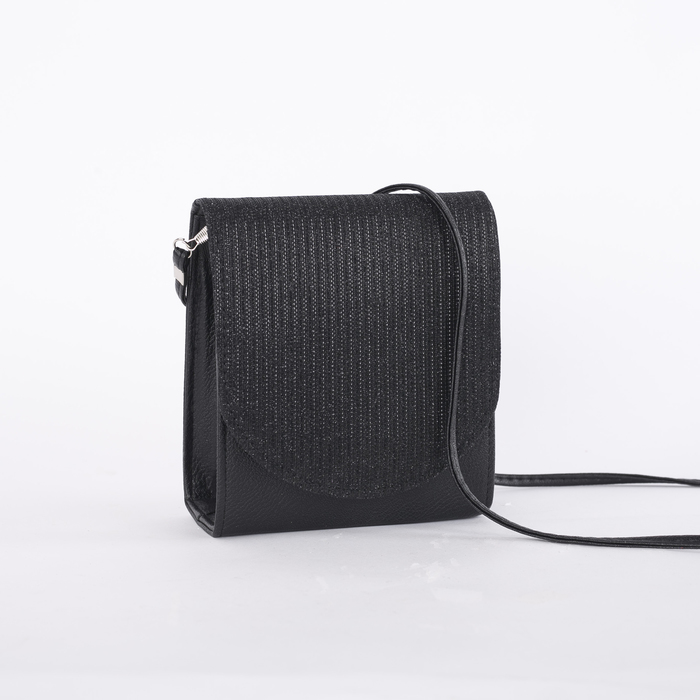 Сумка женская, отдел на магните, длинный ремень, цвет чёрный