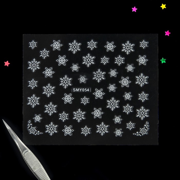 Наклейки для ногтей "Снежинки"