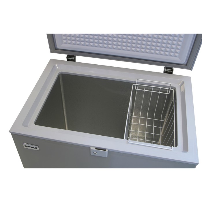 Морозильный ларь Optima BD-155GLG, 155 л, от +5 до -24 °С, класс A+, замок, серый