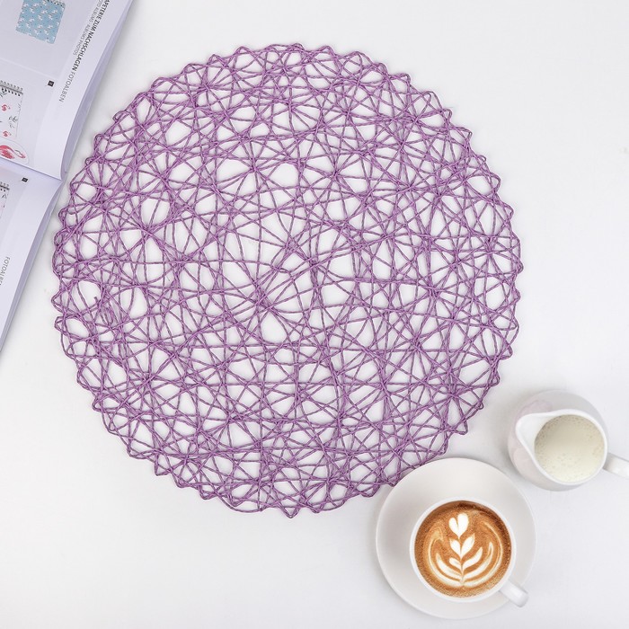 Салфетка кухонная "Одуванчик" 38х38 см, цвет фиолетовый