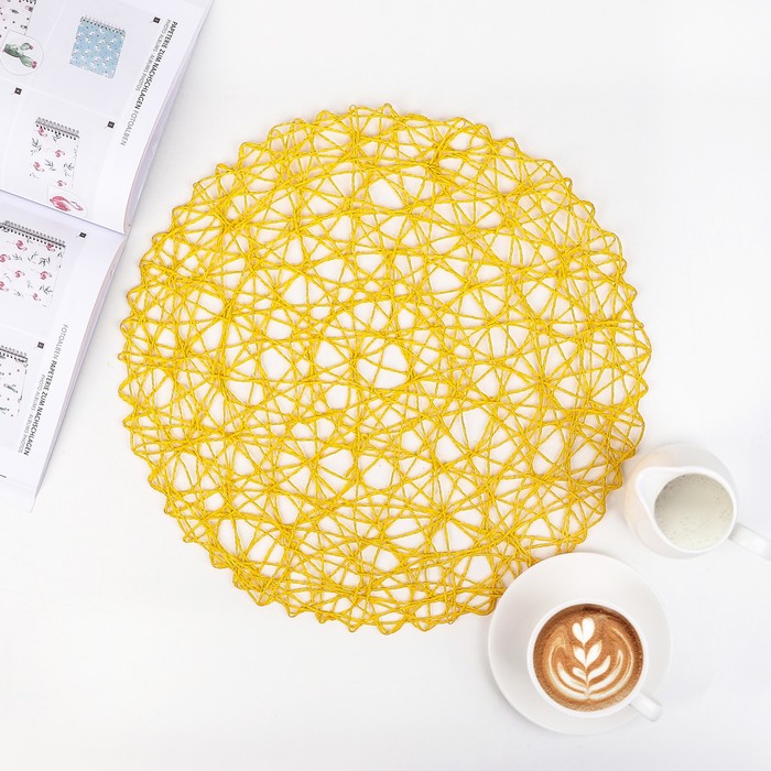 Салфетка кухонная "Одуванчик" 38х38 см, цвет жёлтый